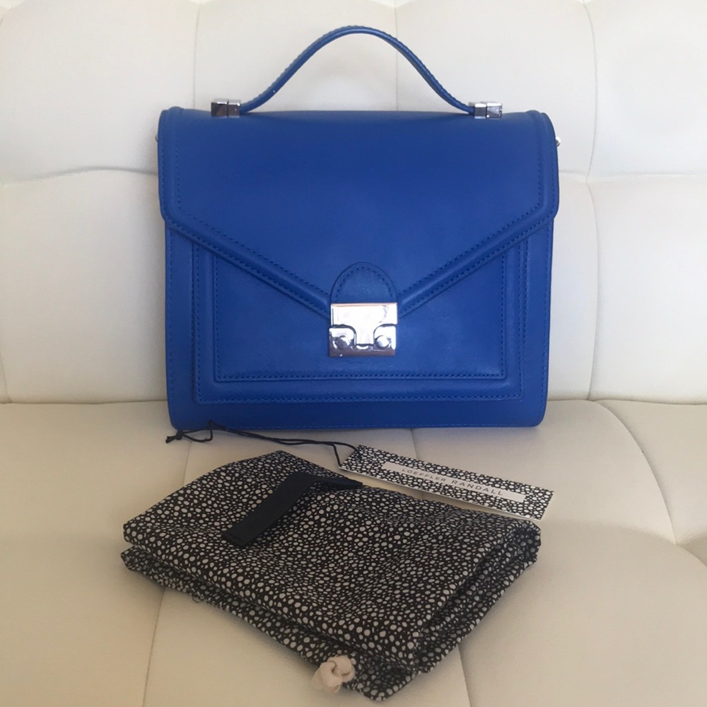 Loeffler Randall Satchel Medium Rider - Blue (Like New)